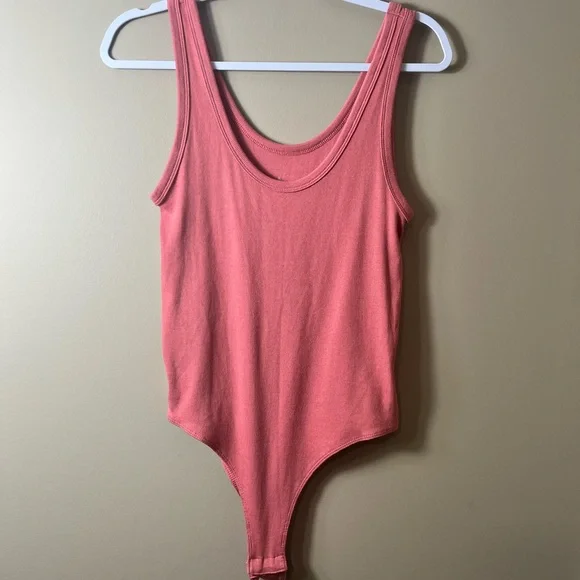 a new day Women's Scoop Neck Bodysuit Bundle Coral and Blue Size Large - Picture 2 of 11